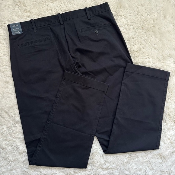 J. Crew Factory Pants Men’s Straight-Fit Flex Chino Classic Black 38x32 NWT New - Picture 3 of 12